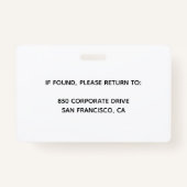 従業員カスタムの写真、名前、ロゴ、バッジ バッジ (裏面)