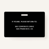 従業員カスタムの写真、名前、ロゴ、バッジ バッジ (裏面)