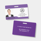 従業員カスタムの写真、名前、ロゴ、バッジ バッジ (正面＆裏面)