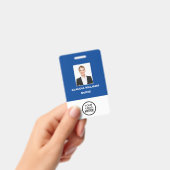 従業員カスタムの写真、名前、ロゴ、バーコードバッジ バッジ (Handheld)