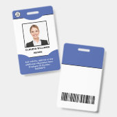 従業員カスタムの写真、名前、ロゴ、バーコード、バッジ バッジ (正面＆裏面)