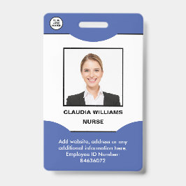 従業員カスタムの写真、名前、ロゴ、バーコード、バッジ バッジ