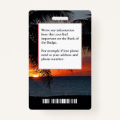 従業員カスタムの写真IDカードバーコード バッジ (裏面)