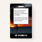 従業員カスタムの写真IDカードバーコード バッジ (裏面)