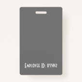 従業員カスタムの写真IDバッジ – グレー バッジ (裏面)