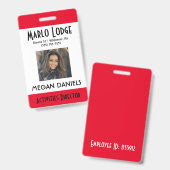 従業員カスタムの写真IDバッジ バッジ (正面＆裏面)