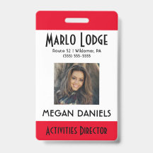 従業員カスタムの写真IDバッジ