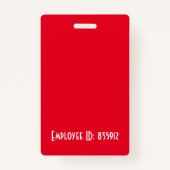 従業員カスタムの写真IDバッジ バッジ (裏面)