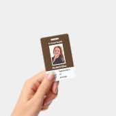 従業員カスタムの写真IDバーコードのロゴ名バッジ バッジ (手持ち)