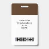 従業員カスタムの写真IDバーコードのロゴ名バッジ バッジ (裏面)