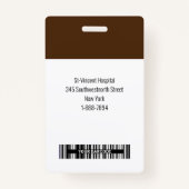 従業員カスタムの写真IDバーコードのロゴ名バッジ バッジ (裏面)