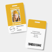 従業員カスタムの写真IDバーコードのロゴ名バッジ バッジ (正面＆裏面)