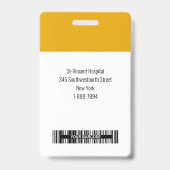 従業員カスタムの写真IDバーコードのロゴ名バッジ バッジ (裏面)