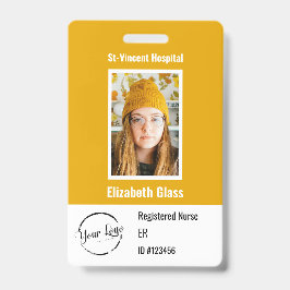 従業員カスタムの写真IDバーコードのロゴ名バッジ バッジ