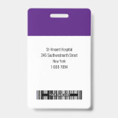 従業員カスタムの写真IDバーコードのロゴ名バッジ バッジ (裏面)