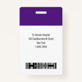 従業員カスタムの写真IDバーコードのロゴ名バッジ バッジ (裏面)