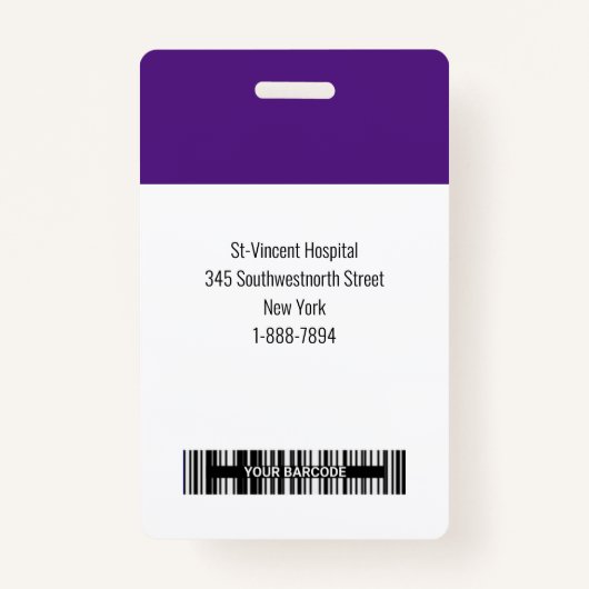 従業員カスタムの写真IDバーコードのロゴ名バッジ バッジ (裏面)