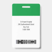 従業員カスタムの写真IDバーコードのロゴ名バッジ バッジ (裏面)