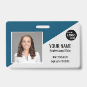 従業員カスタムの写真IDバーコードロゴ名 バッジ (正面)