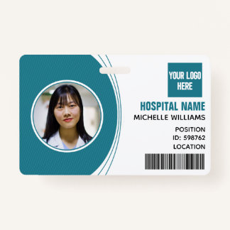 従業員カスタムの写真IDバーコードロゴ名 バッジ