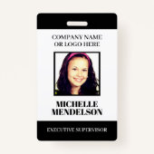 従業員カスタムの写真IDラベルバーコードバッジ バッジ (正面)