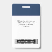 従業員カスタムの写真IDロゴ名バッジ バッジ (Back)