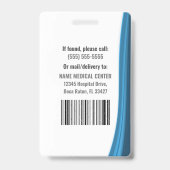 従業員カスタムの写真RNナースIDバッジ バッジ (裏面)