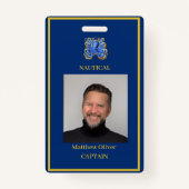 従業員カスタムのNavyフォトロゴ バッジ (正面)