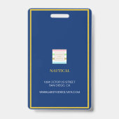 従業員カスタムのWhite Navyフォトロゴ バッジ (裏面)