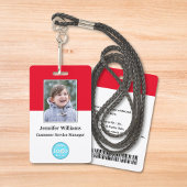 従業員カスタムスタッフのフォトバーコードロゴ名ID バッジ