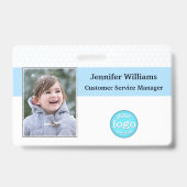 従業員カスタムスタッフの写真ロゴバーコード名ID バッジ (表面)
