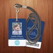 従業員カスタムスタッフ写真名ロゴバーコードID バッジ