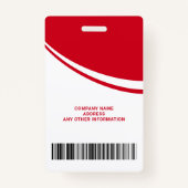 従業員カスタムフォトバーコードロゴ名バッジ バッジ (裏面)