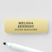 従業員カスタムモダンパーソナライズされたの金ゴールドトーン 名札 (インサイチュ)