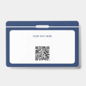 従業員カスタム写真QRコードロゴ名ID バッジ (裏面)
