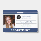 従業員カスタム写真QRコードロゴ名ID バッジ (表面)