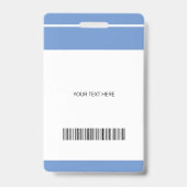 従業員カスタム名の写真の裸コードテンプレート バッジ (裏面)