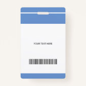 従業員カスタム名の写真の裸コードテンプレート バッジ (裏面)