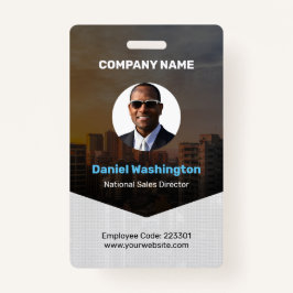 従業員カスタム名、写真、バーコード、ロゴバッジ バッジ