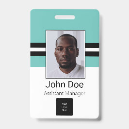 従業員カスタム名、写真、バーコード、ロゴ バッジ