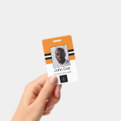 従業員カスタム名、写真、バーコード、ロゴ バッジ (手持ち)