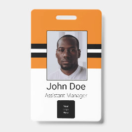 従業員カスタム名、写真、バーコード、ロゴ バッジ