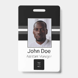 従業員カスタム名、写真、バーコード、ロゴ バッジ