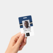 従業員カスタム名、写真、バーコード、ロゴ バッジ (手持ち)