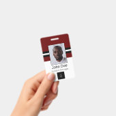 従業員カスタム名、写真、バーコード、ロゴ バッジ (手持ち)