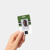 従業員カスタム名、写真、バーコード、ロゴ バッジ (手持ち)