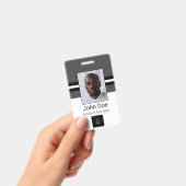 従業員カスタム名、写真、バーコード、ロゴ バッジ (手持ち)