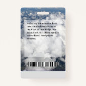 従業員カスタム名IDカードフォトロゴバーコード バッジ (裏面)