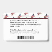 従業員カスタム名IDカードロゴバーコードフォト バッジ (裏面)