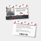 従業員カスタム名IDカードロゴバーコードフォト バッジ (正面＆裏面)